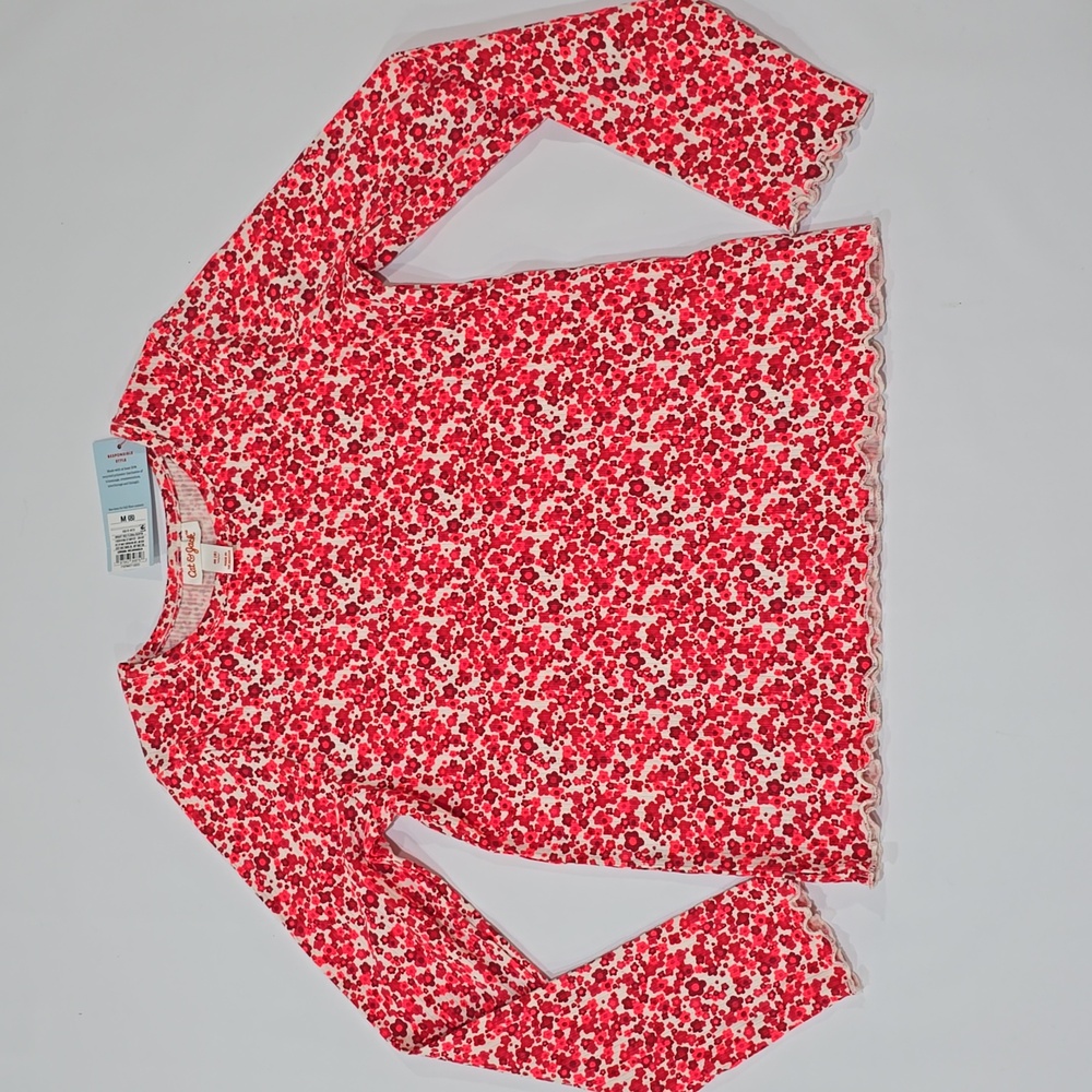 3/$15 Cat & Jack – Girls’ Bright Red Floral Medium (8) Long Sleeve Top